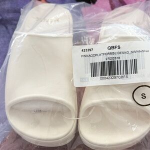 White Platform Slides small